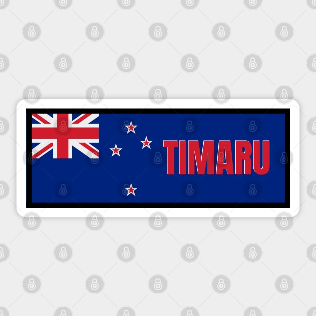 Timaru City in New Zealand Flag Sticker by aybe7elf